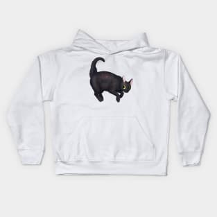 Cozy Big Black Cat Kids Hoodie